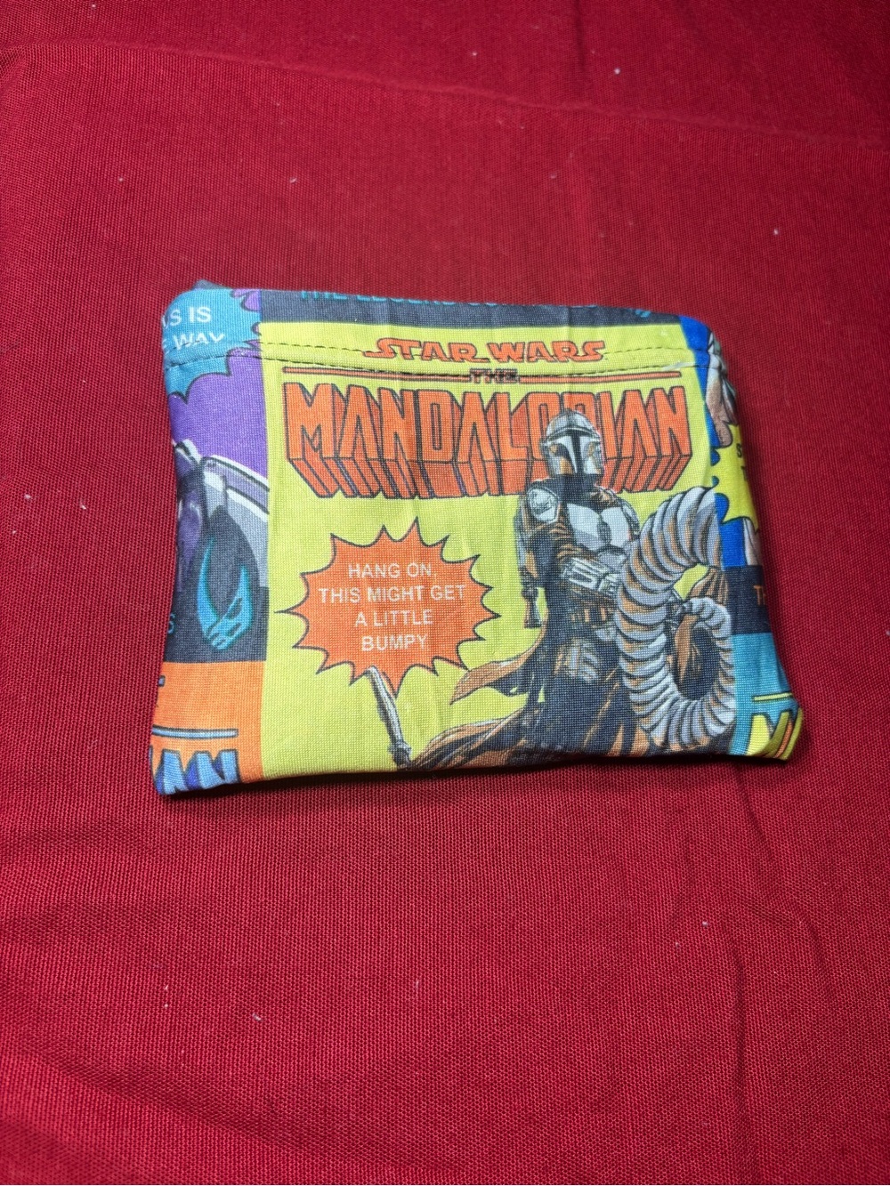 New Star Wars Mandalorian comic book style zippered pouch